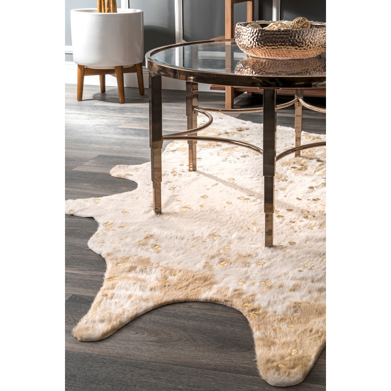 Shaped Sari Animal Print Area Rug, Shaped 175 x 231cm