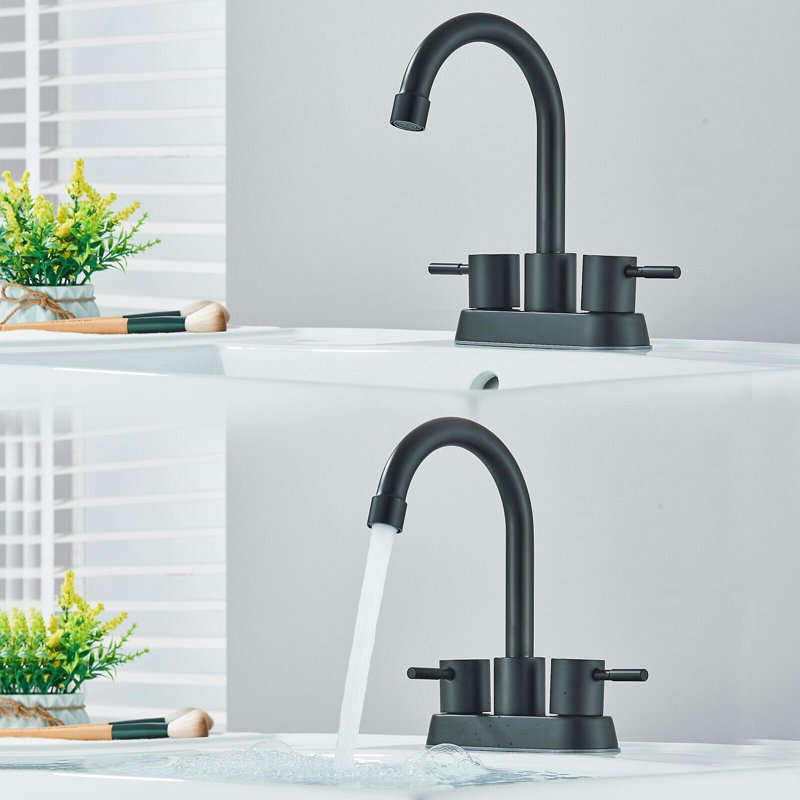 Robinet de salle de bain avec ensemble de drain Centreset
