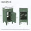 Meuble-lavabo sur pied avec lavabo en céramique, porte à fermeture amortie et pieds en bois massif, style français, vert-901538478-901538480