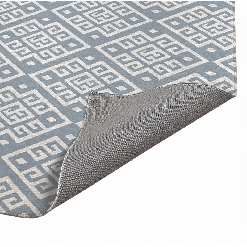 Tapis de bureau Athana, L 36 po x P 60 po, Bleu denim
