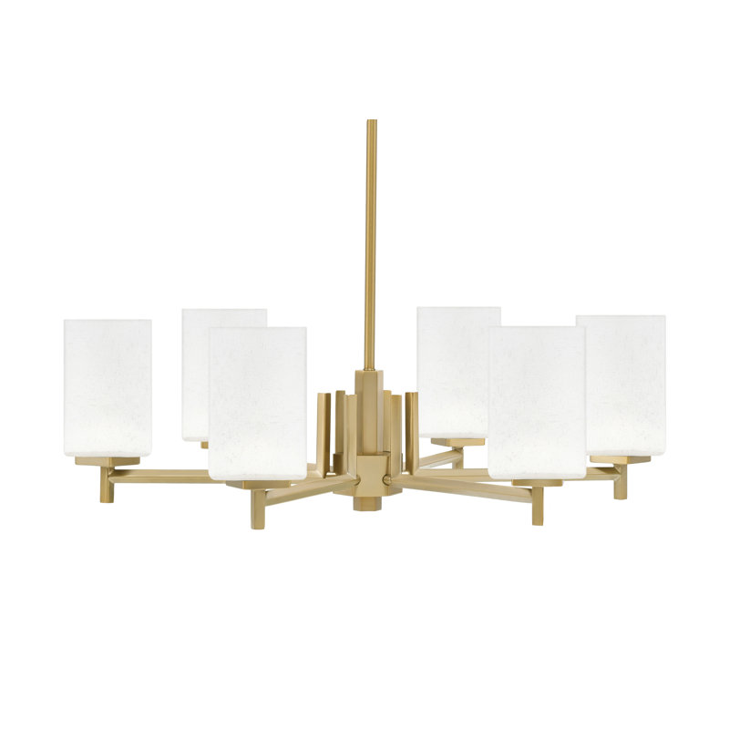 Lustre 6 lumières Fausley, Laiton New Age