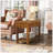 25-Inch Rectangular Farmhouse End Table with Storage Shelf, Solid Wood Legs for Living Room and Bedroom