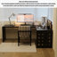 Bureau en L noir en bois massif-1760260076