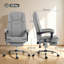 HOMCOM Vibration Massage Office Chair with Footrest Heated Lumbar Grey-869785627