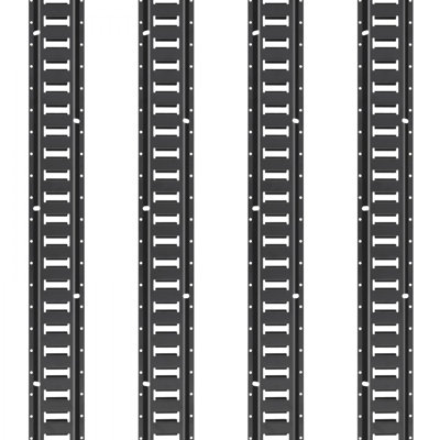 Ensemble de rail d'attache E Track, ensemble de rails E 5 '' 18PCS comprenant 4 rails en acier, 8 ancrages à joints toriques, 4 attaches avec anneau en D et 2 sangles à cliquet, accessoires de fixation pour vélos de cargaison, 2 000 lb