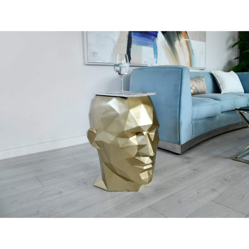 Adetoyosi People Bust, Gold, 61cm H x 58cm W x 50cm D
