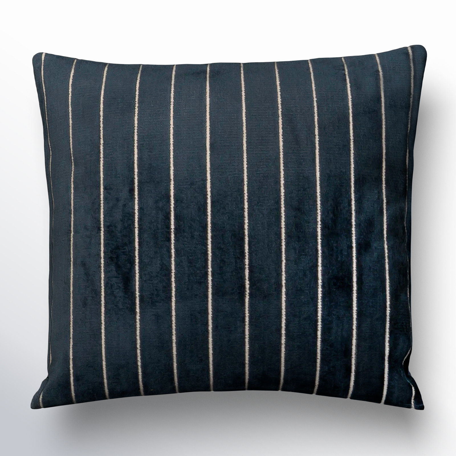 Maxton Striped Throw Pillow, Polyester, Blue, Square 20"