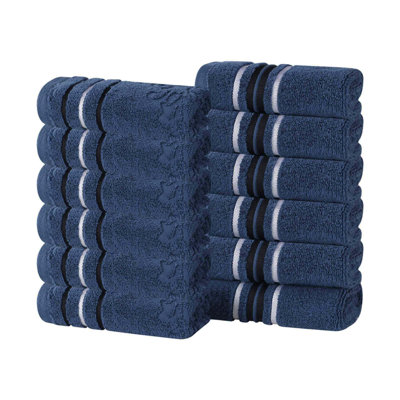 Ensemble de serviettes en coton uni et jacquard Sadie Zero Twist