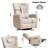 32.7'' W  Power Recliner Swivel Rocker Breathable Leather Recliner With Adjustable Headrest, USB & Type C Ports, Pockets-1132841029