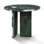 Table basse verte en marbre naturel - 17,7 po de diamètre x 15,8 po de hauteur