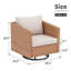 Chaise d'extérieur pivotante en rotin avec coussins