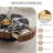 35.4''Round Faux Marble Mid Century Black and Brown Coffee Table for Living Room