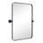 Aura Rounded 36" H x 24" W Small Rectangular Pivoting Metal Framed Wall Mounted Bathroom Vanity Mirror in Matte Black-72292227-72292225