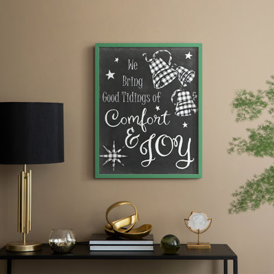 Comfort and Joy, reproduction encadrée - bois massif