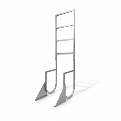 5 Steps Flip Up Dock Ladder, 350lbs Anti-Corrosion Aluminum Pontoon Boat Ladder with Widen Non-Slip Pedals, Adjustable Marine Ladder for Lake, Pool and RV Boarding
