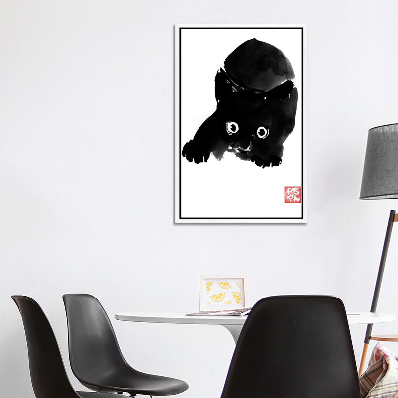 Fear by Péchane - Print on Canvas, White Framed, 101.6 cm H x 66.04 cm W