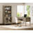 2 Piece Office Set, 56" Executive Desk & Bookcase With Glass Doors, Oak-728147621