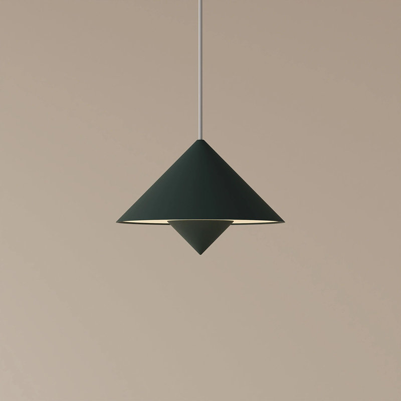 Jai Pendant Light, Sage, 11'' H x 9.84'' W x 9.84'' D, White