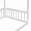 Structure de lit en caoutchouc pleine grandeur avec cadre en bois et clôture-135932534