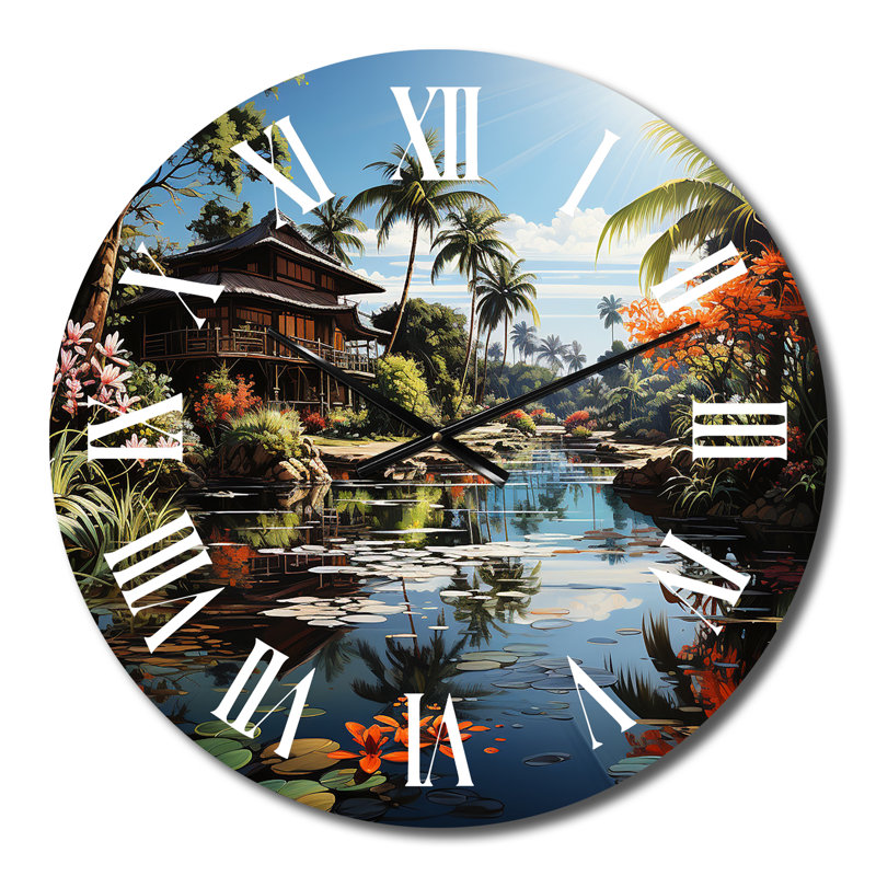 Horloge murale Asian Art Bali Bliss, Moyenne