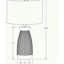 Lighting, 27 po, lampe de table, céramique grise, abat-jour gris, contemporain-752742358