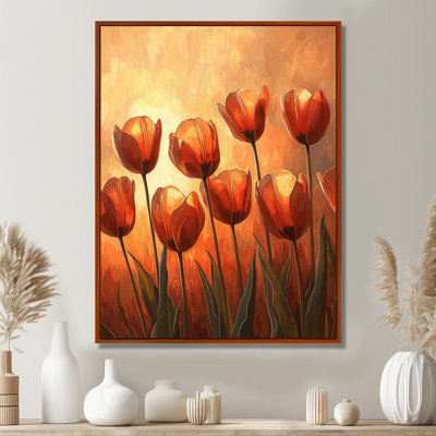 Tulipes brunes automne lueur II - Tulipes, art mural