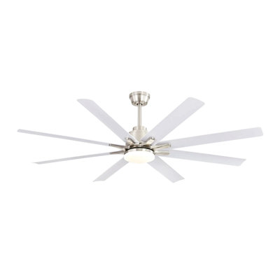 66 Inch Low Profile Ceiling Fan With Dimmable Lights And Smart Remote Control 6 Speed Reversible Noiseless Dc Motor For Indoor