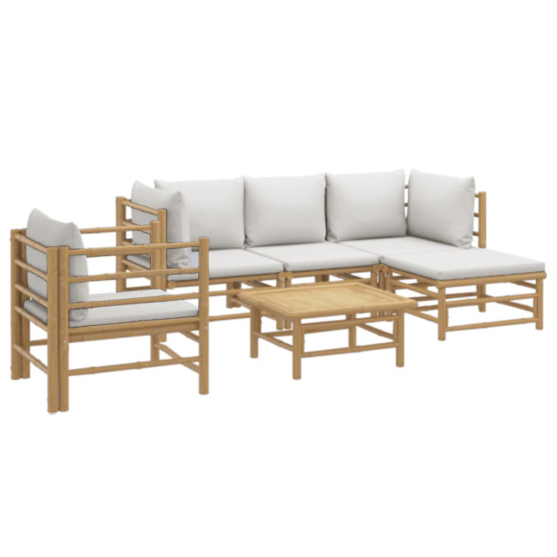 Ensemble de conversation pour 3 personnes avec coussins Melva, Gris foncé