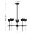 Wolfe 5 - Light Chandelier in Matte Black-1882074248
