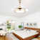 36" Invisible 3-Blade Retractable Ceiling Fan with LED Light and Remote Control