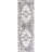 Teo Medallion Machine Washable Area Rug for Living Room Bedroom Dining Room Kitchen, Light Grey/Ivory-1506425270