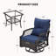 Ensemble de chaises berçantes et pivotantes avec coussins 3 pièces-1527047923