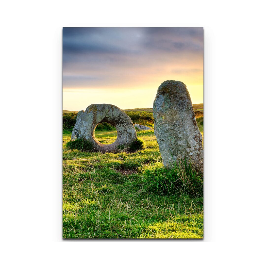 Leinwandbild Mystische Men-an-Tol Steine in Cornwall