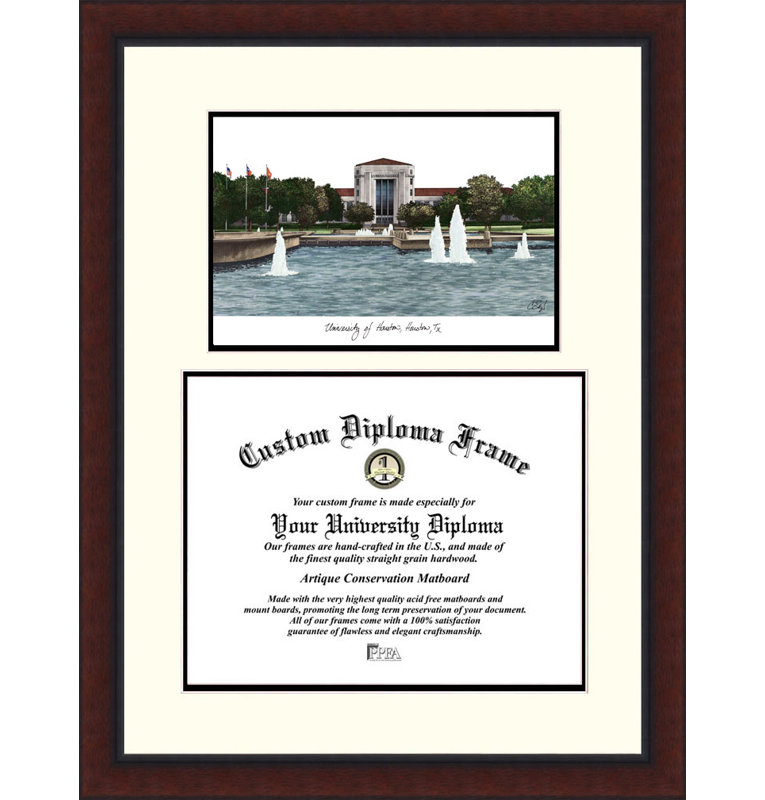 NCAA Houston Cougars Legacy Scholar Diploma Frame