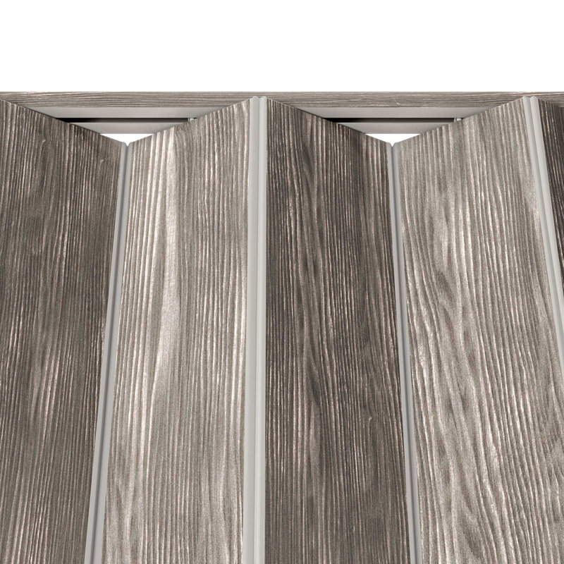 Portes accordéon pliables à double paroi, 36 po x 80 po, Taupe