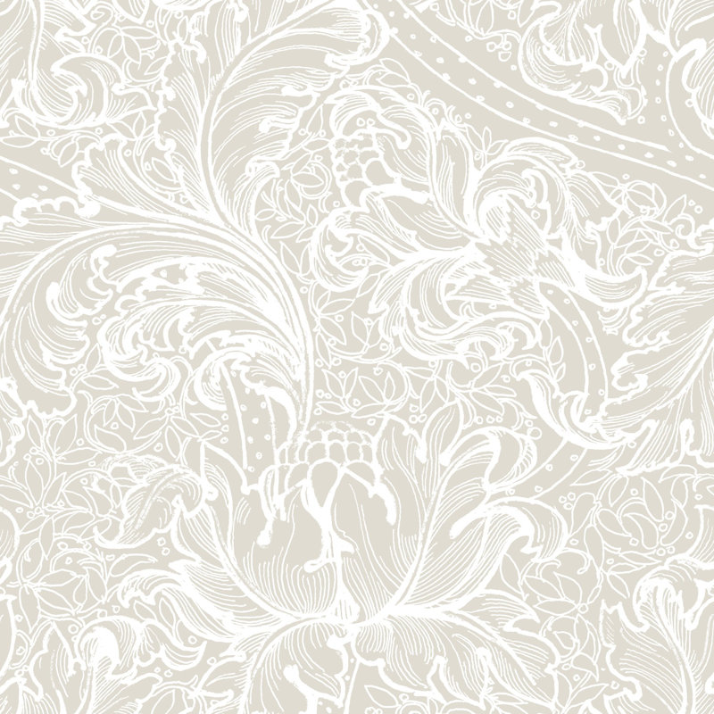 Llewelyn-Bowen - Off The Wall Floral Non-Woven Wallpaper Roll, Beige