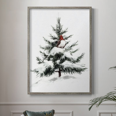 «Christmas Holiday Art», reproduction encadrée en bois massif