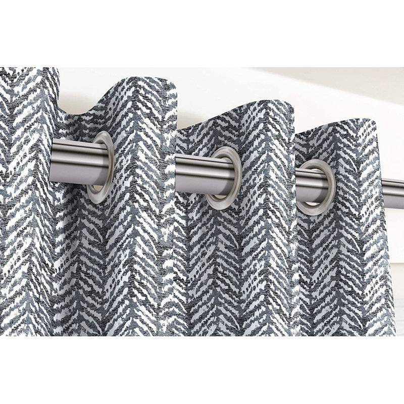 Crystell Cotton Blend Room Darkening Pair, 167" W x 228" D Cm