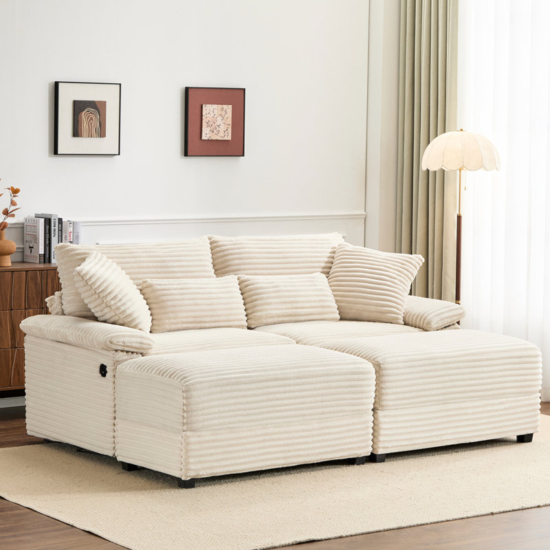 Ensemble de chaise longue double avec repose-pieds réversible