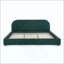 Structure de lit rembourrée de style minimaliste moderne avec tête de lit haute incurvée, tissu en fil de cercle de qualité supérieure et support de pieds robuste, matelas non inclus-1237234292-1237234293