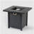 28-inch Iron Square Propane Fire Pit Table