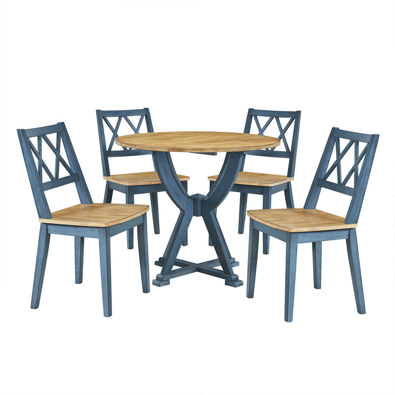 Ensemble repas pour 4 personnes Anastasiea, Brun, Bleu, Bleu / Brun