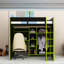 Lit mezzanine avec bureau, garde-robe et lumières RVB-1363923164