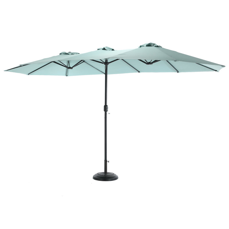 Parasol extérieur 14,8 pi. Grand rectangulaire avec 100%. Manivelle pratique. Parfait pour les parasols de jardin, de bord de piscine ou de cour. Fonction de fermeture et d'ouverture en douceur. Super