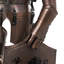 Andelina réplique en acier inoxydable armure médiévale avec panache et bouclier-90605566