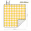 Très grand tapis de pique-nique extérieur à carreaux jaune | Tapis de camping pliable 79 po lavable à la machine
