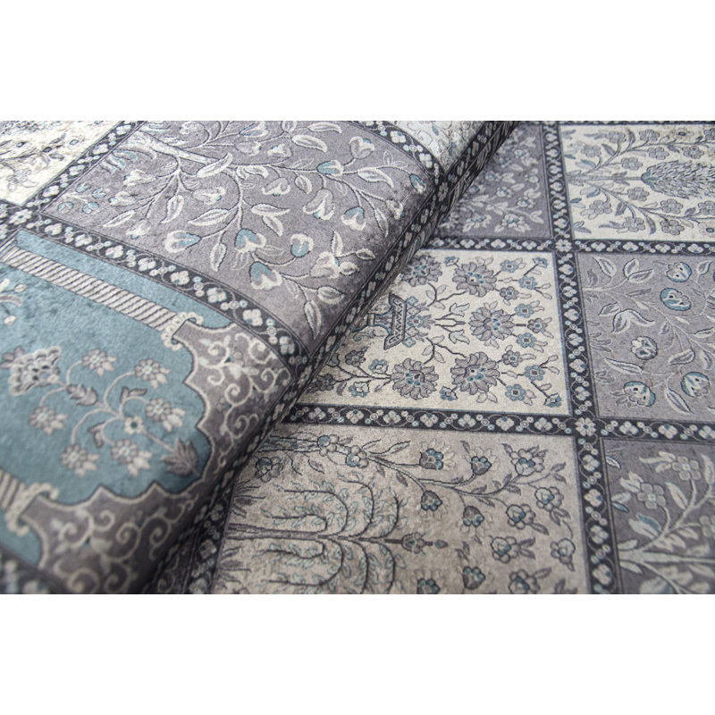 Tapis zone gris clair Darwin, Rectangle 7 pi 6 po x 10 pi
