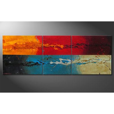3 Piece No Frame Painting on Canvas