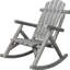 Chaise berçante ergonomique pour l'extérieur en bois de sapin, facile à assembler, idéale pour la cour, le porche et les espaces intérieurs-279308645