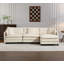 Canapé modulaire moderne à 3 places avec repose-pieds et coussins de taille, conception symétrique pour un salon ou un appartement.-1825331766